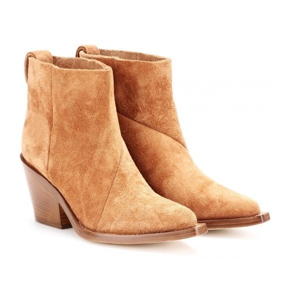 Acne Studios Donna Suede Western Ankle Booties in Brown Suede size 36 size 6 - Picture 2 of 9